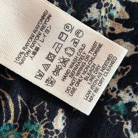 Free People Women's Lady Luck‎ Printed Long Bell Sleeve Tunic Dress   Sz M - Picture 5 of 15